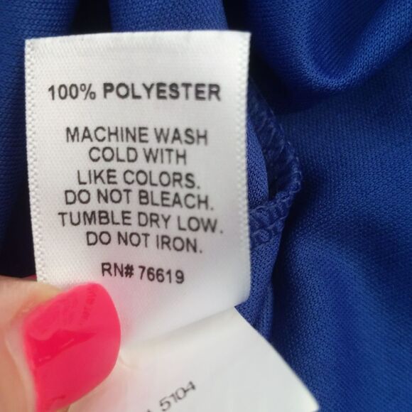 C2 Sport VIAVI Royal blue Dri-Fit polyester long sleeve tee t-shirt, size L - Picture 6 of 8